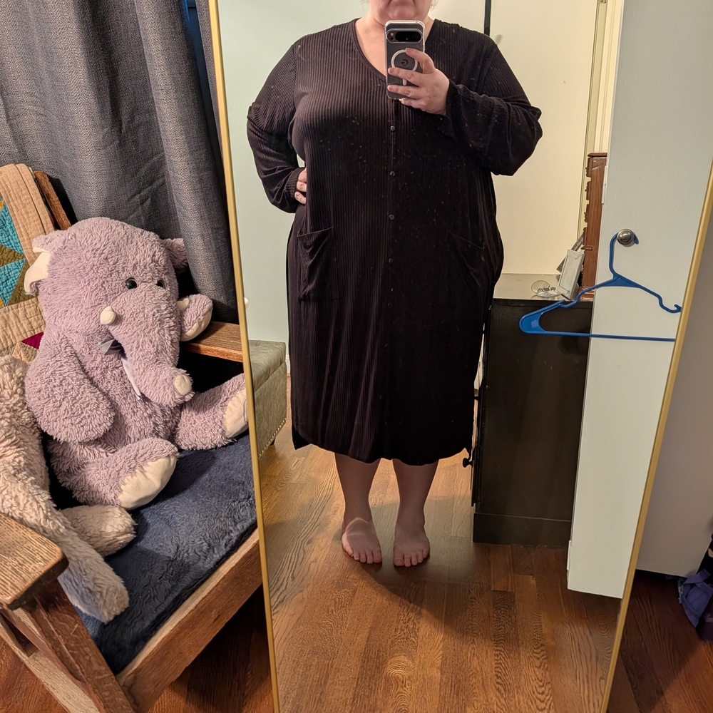 Universal Standard Black Long Sleeve Sweater Dress 3xl